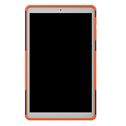 Avis Coque en TPU hybride motif pneu avec béquille orange pour votre Samsung Galaxy Tab A 10.1 (2019) T510