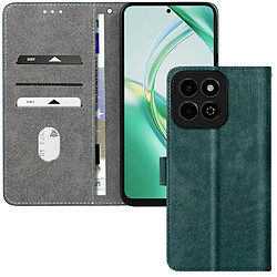 Avizar Housse pour Honor 200 Smart Effet Brossé Portefeuille et Support Vert Foncé