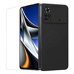 Film verre trempé pour Xiaomi Poco X4 PRO 5G 6.67" + Coque de protection en silicone noire - Visiodirect -