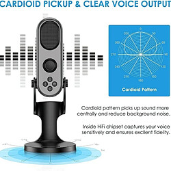 Yonis Microphone USB Cardioïde Haute Qualité