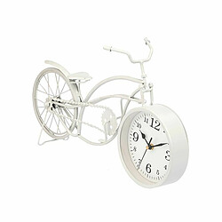 Gift Decor Horloge de table Bicyclette Blanc Métal 42 x 24 x 10 cm (4 Unités)