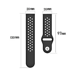 Acheter Bracelet en TPU couleur unie noir pour votre Samsung Galaxy Watch 42mm