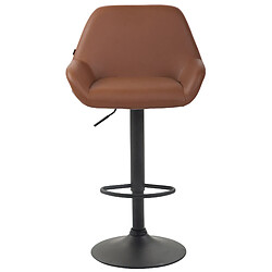 Non Tabouret de bar Braga simili cuir noir