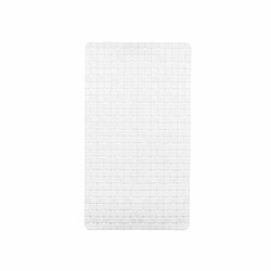 Berilo Tapis de Douche Antidérapant Carreaux Blanc PVC 67,7 x 38,5 x 0,7 cm (6 Unités)