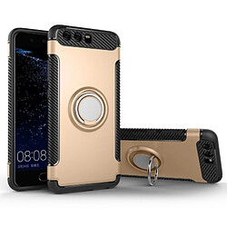 Wewoo Coque renforcée or pour Huawei P10 Plus Magnétique 360 Degrés Rotation Anneau Armure Housse de Protection