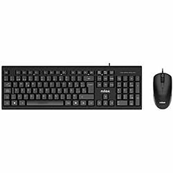 clavier et souris Nilox NXKME0011 Noir Espagnol Qwerty