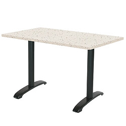 Restootab Table 120x70cm - modèle Bazila terrazzo cassata