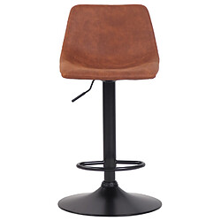 Avis Alterego Tabouret réglable design 'OMALET' en microfibre brune et pied en métal noir