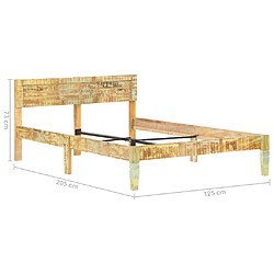 vidaXL Cadre de lit sans matelas Bois de récupération massif 120x200cm pas cher