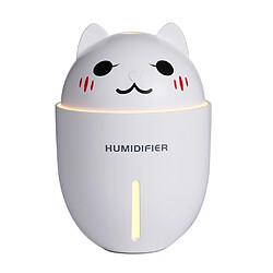 Wewoo Humidificateur d'air de bureau Mute Portable Mini Pet Shape 2W avec port USB étendu, Capacité: 320ml, DC 5V blanc