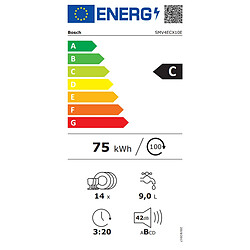 Lave-vaisselle 60cm 14 couverts 42db - SMV4ECX10E - BOSCH