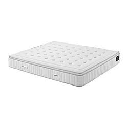 Vente-Unique Matelas 160 x 200 cm anti-feu ressorts ensachés 5 zones, mémoire de forme et surmatelas intégré ép.28cm - OROS de YSMÉE HÔTEL