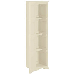 Acheter vidaXL Armoire plastique 40x43x164 cm design de bois blanc angora