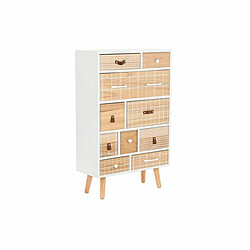 Caisson à Tiroirs DKD Home Decor Blanc Naturel Bois Bois de paulownia 60 x 26 x 94 cm pas cher