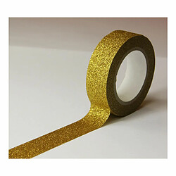 Youdoit Masking tape - Jaune - Paillettes - Repositionnable - 15 mm x 10 m