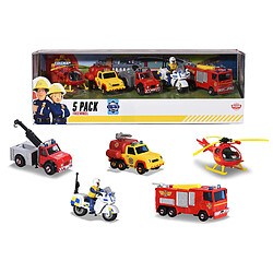 Dickie Toys Feuerwehrmann Sam 5 Pack, Spielfahrzeug