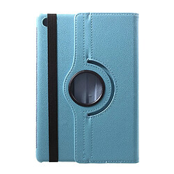 Etui en PU litchi support rotatif 360 degrés bleu clair pour votre Huawei MediaPad M5 lite 10