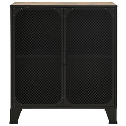 Avis vidaXL Armoires de rangement 2 pcs Marron 72x36x82 cm Métal et MDF