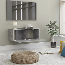 Avis Maison Chic Meuble TV scandinave - Banc TV pour salon Gris béton 80x30x30 cm Aggloméré -MN29505