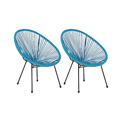 Beliani Chaise de jardin ACAPULCO II Bleu