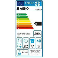 Sèche-linge à condensation 8kg ASKO 59.5cm, T 208 CW