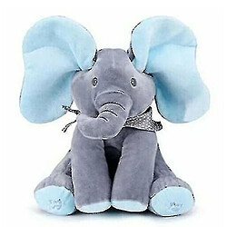 Avis Universal Musique éléphant en peluche jouet en peluche de chant poupée bébé cadeau (bleu)