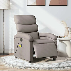 Maison Chic Fauteuil Relax pour salon, Fauteuil de massage inclinable électrique Taupe Tissu -GKD22598