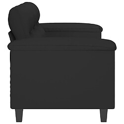 Acheter Maison Chic Canapé à 3 places,Canapé droit,Sofa de Salon,Banquette Noir 180 cm Tissu microfibre -GKD573020