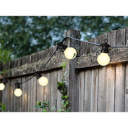 JARDIéco Guirlande lumineuse 20 Led ampoules fumées - Blanc chaud