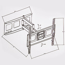 Acheter Helloshop26 Support mural TV 32 - 55 inclinable 2508413