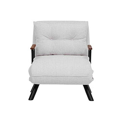 Acheter Hanah Home Fauteuil convertible en tissu effet bouclette Sando crème.