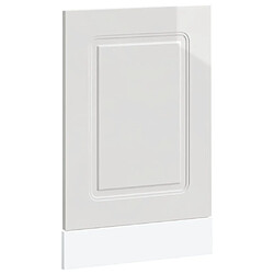 vidaXL Panneau de lave-vaisselle Kalmar blanc brillant 45x1,5x67 cm