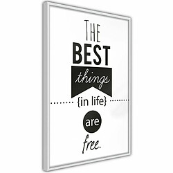 Paris Prix Affiche Murale Encadrée The Best Things 20 x 30 cm Blanc