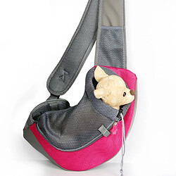 Wewoo Chien et Chat Sling Carrier Magenta Mains Libres Réversible Pet Papoose Bag, Taille: Grand