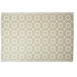 Mes Tapis d'extérieur 120x180 cm en polypropylène imprimé beige et blanc