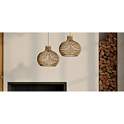 Acheter ICONIK INTERIOR Lampe de plafond en rotin - Lampe suspendue au stile Boho Bali - Elan Naturel