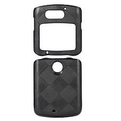 Coque en TPU + PU texture la grille noir pour votre Motorola Razr 5G