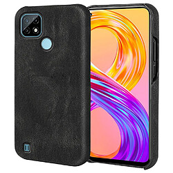 Coque en TPU + PU anti-griffes, noir pour votre Realme C21