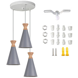 Stoex Moderne Suspensions Gris Luminaire Eclairage pour Salon Chambre