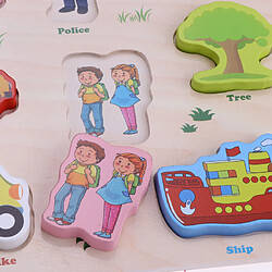 puzzle éducatif en bois pour enfants puzzle jouet éducatif - chiffres et trafic