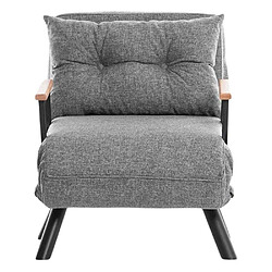 Avis Hanah Home Fauteuil convertible en tissu Sando gris clair.