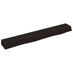 vidaXL Étagère murale marron foncé 80x10x6 cm bois chêne massif traité