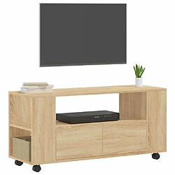 Avis Maison Chic Meubles TV chêne sonoma 102x34,5x43 cm bois d'ingénierie -MN46330