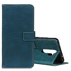 Wewoo Housse Coque Pour OPPO A9 2020 Étui en cuir à rabat horizontal avec texture de crocodile supportporte-monnaie et portefeuille et logements de cartesavec cadre photo Vert foncé