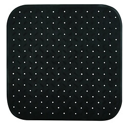 MSV Tapis Fond de douche antidérapant Caoutchouc CLASS 54x54cm Noir