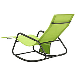 Acheter vidaXL Chaise longue acier et textilène vert