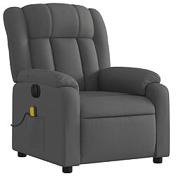 Avis vidaXL Fauteuil inclinable de massage électrique gris foncé tissu