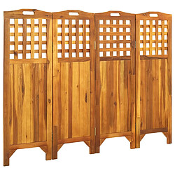 vidaXL Cloison de séparation 4 panneaux 161x2x120 cm Bois d'acacia