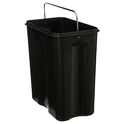 Poubelle de Salle de Bain Rectangle 5L Noir