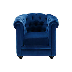 Vente-Unique Lot de 2 Fauteuils CHESTERFIELD - Velours bleu roi